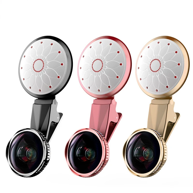 LIGINN Mobile Universal Clip Cell phone lens selfie Flash LED filling light for iphone Android