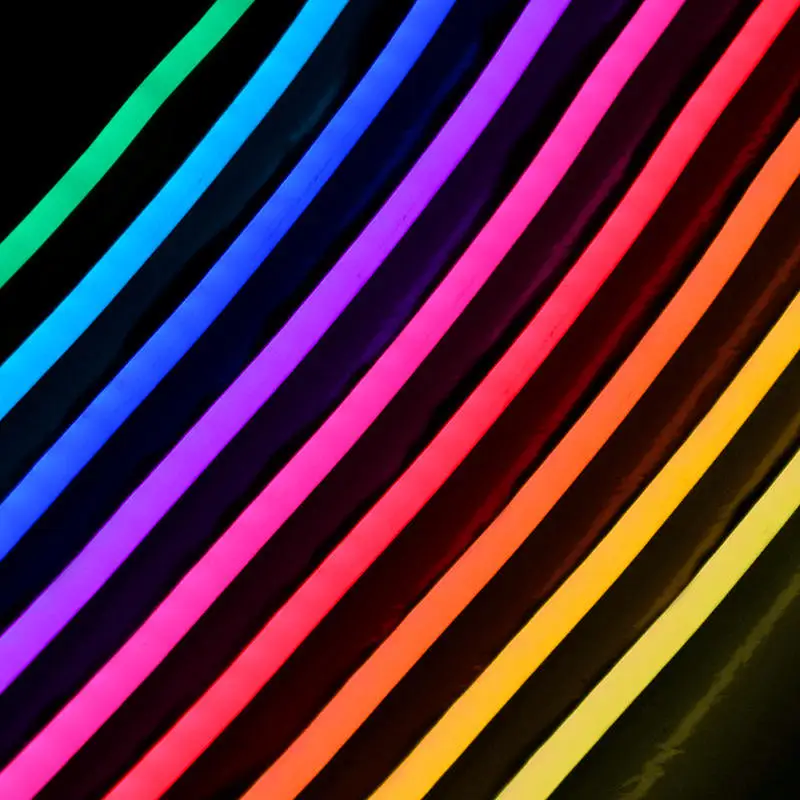 GM MJH1101 Neon flexible led Colorful Silicone PVC DC 12V SMD3535 LED neon light strips waterproof