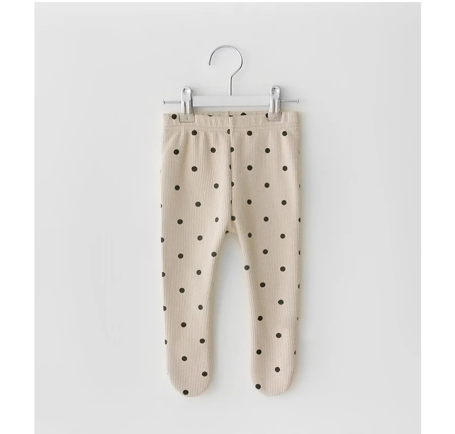 Korean Dot Design Fashion Organic Cotton Kids Pantyhose Tights Baby Girl Tights