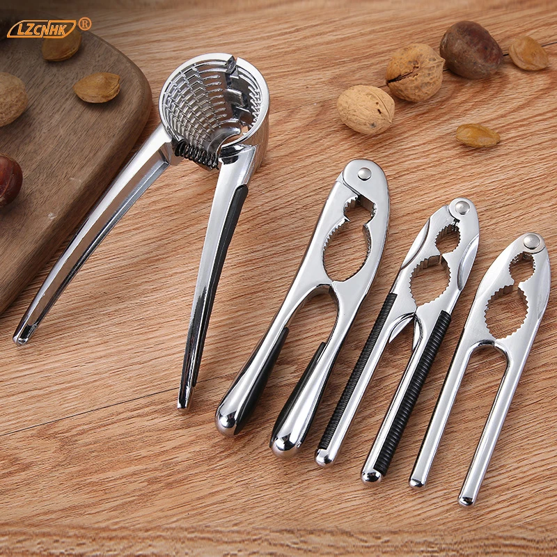 Multifunction Nut Crackers Heavy Duty Shell Seafood Cracker with Non-Slip Handle Walnut Opener Tool for Hazelnuts Pecans