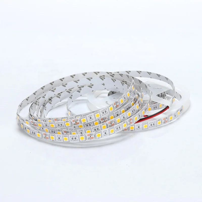 Новые поступления высокая яркость Smd 5050 60 светодиодов/м 3000k 4000k 6500k двойная белая светодиодная лента 12 В 24 Cct настраиваемая