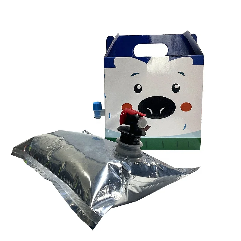 5L 10L 20L Eco-friendly  Customized size Recyclable cheap disposable paper coffee dispenser coffee to go Beverage bag in box