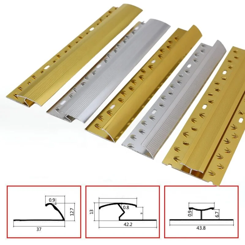 NIUYUAN Aluminum naplock carpet trim/ Aluminum edge carpet trim/ Aluminum carpet trim