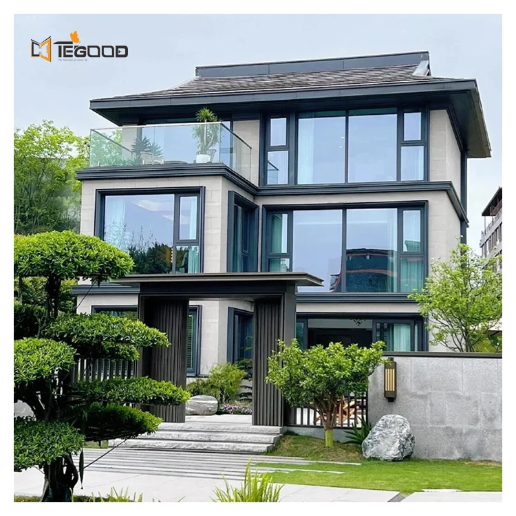 High Performance Thermal Break Aluminum DVH Triple Glass Inside Swing Windows For Villa Project