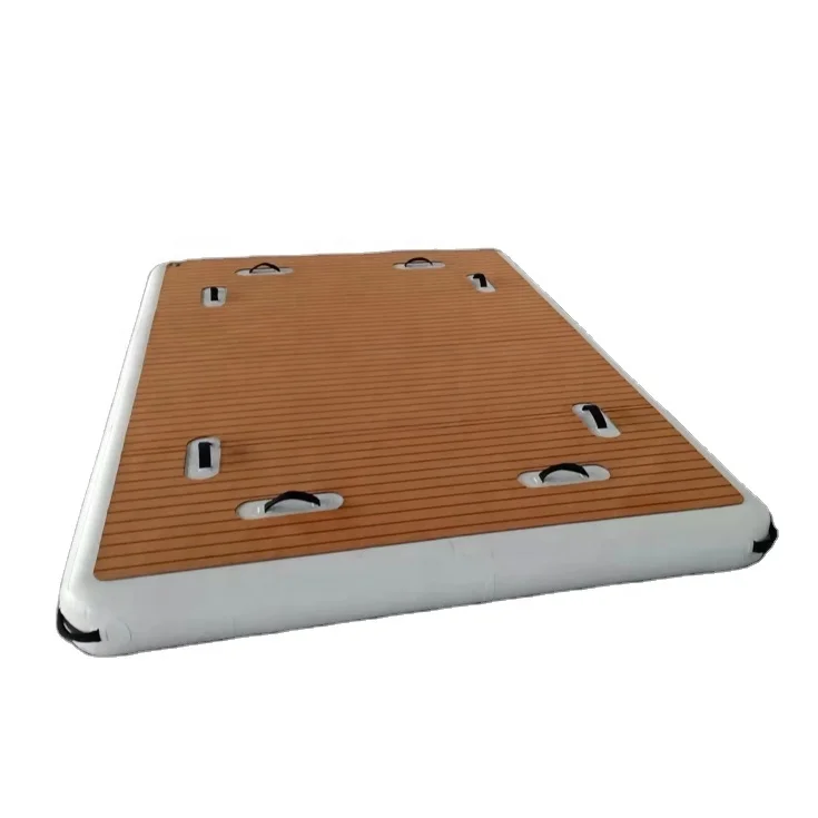Inflatable Dock Deck Inflatable Floating Platform OEM ODM Drop Stitch DWF Material Water Floating Air Pontoon Inflatable Dock