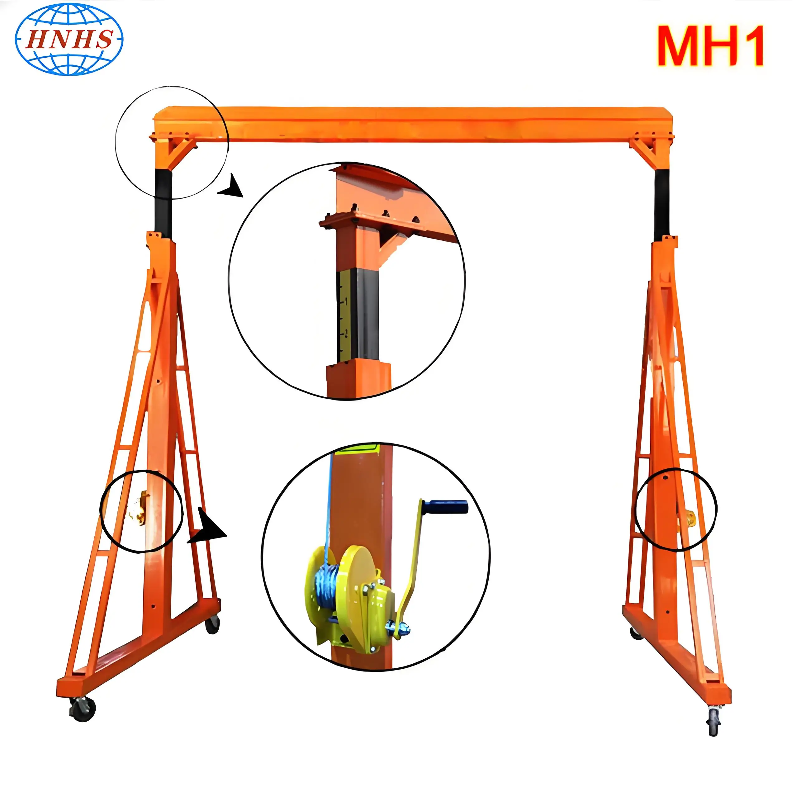 Quality Assurance Mini Electric 500kg 1 Ton Portable Mobile Gantry Cranes