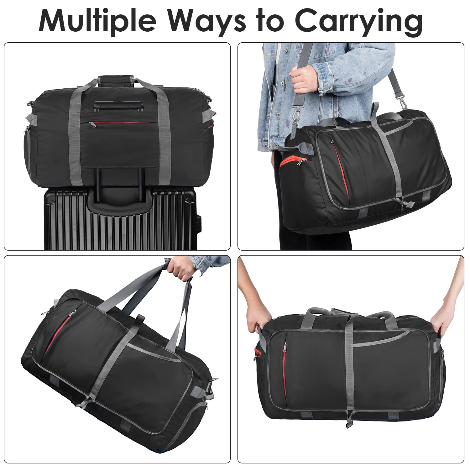 Wholesale Travel Bag Fitness Sports Clothes Storage Spend The Night Bag 600D Polyester Waterproof Shoulder Strap Pocket Tote Bag