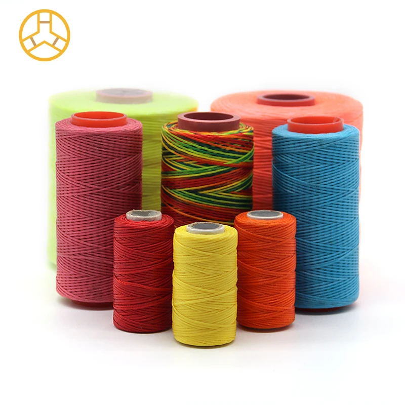 wholesale flat wax thread 100% polyester for sewing shoes