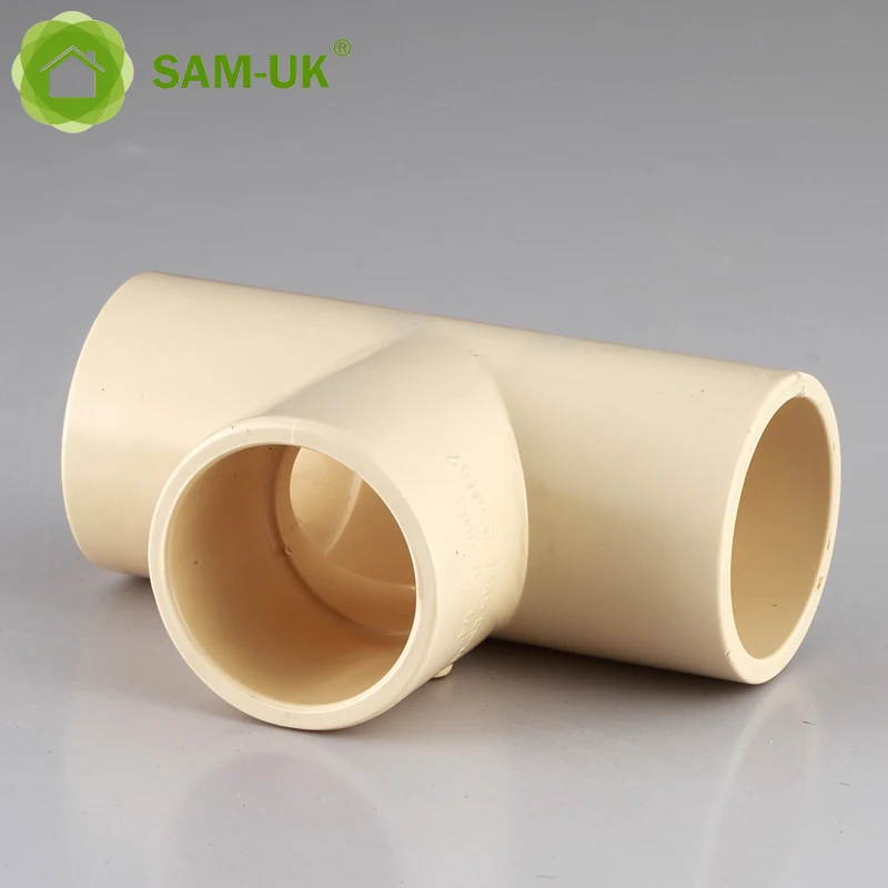 Sam-uk Factory made high quality and various sizes can be customized upvc pipe tee fitting plastic
