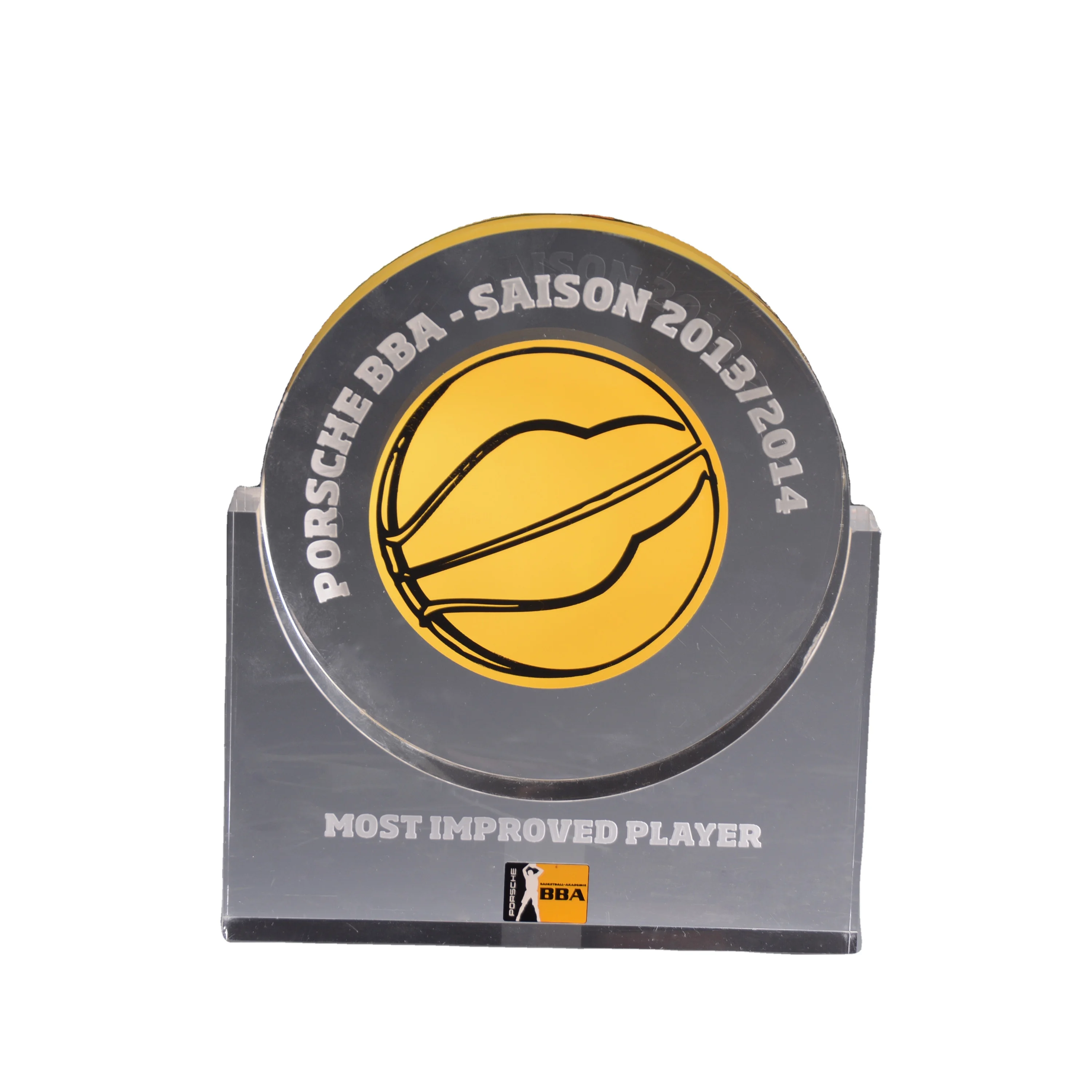 Hot Sale Acrylic round Award with Base PP Material Plastic Trophy Souvenir for Home Decoration for Medals Bags Stars Blocks