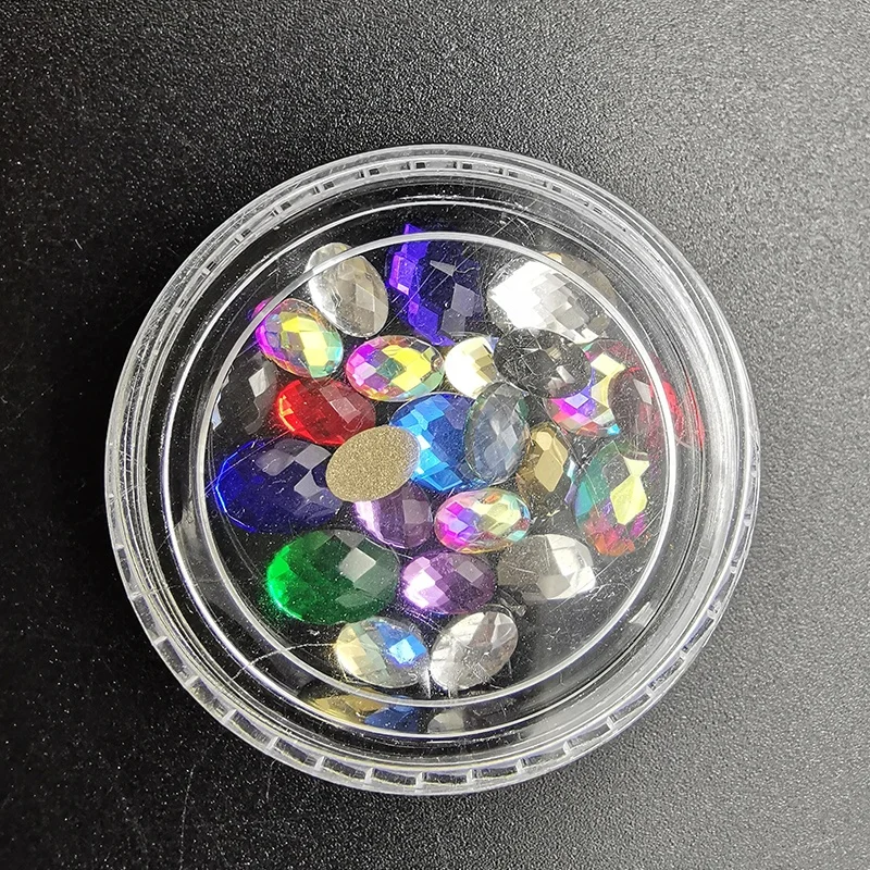 HZRcare Wholesales Shapes Mixed Colors Box Package Nail Rhinestones For Nail Accessories