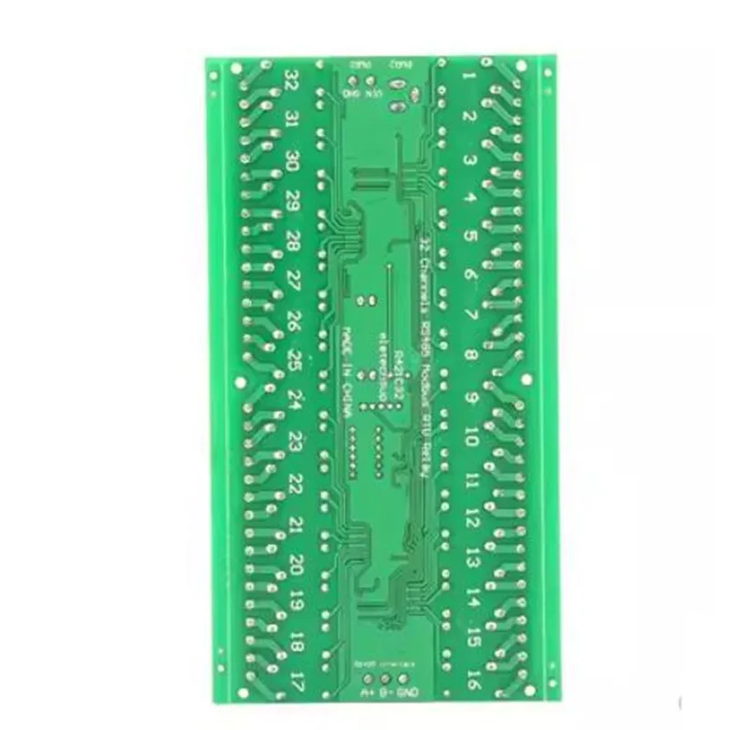 R421C32 DC 12V 32 Channels Mod-bus RTU RS485 Bus Relay Module UART Serial port Board for PLC LED Home automation door lock