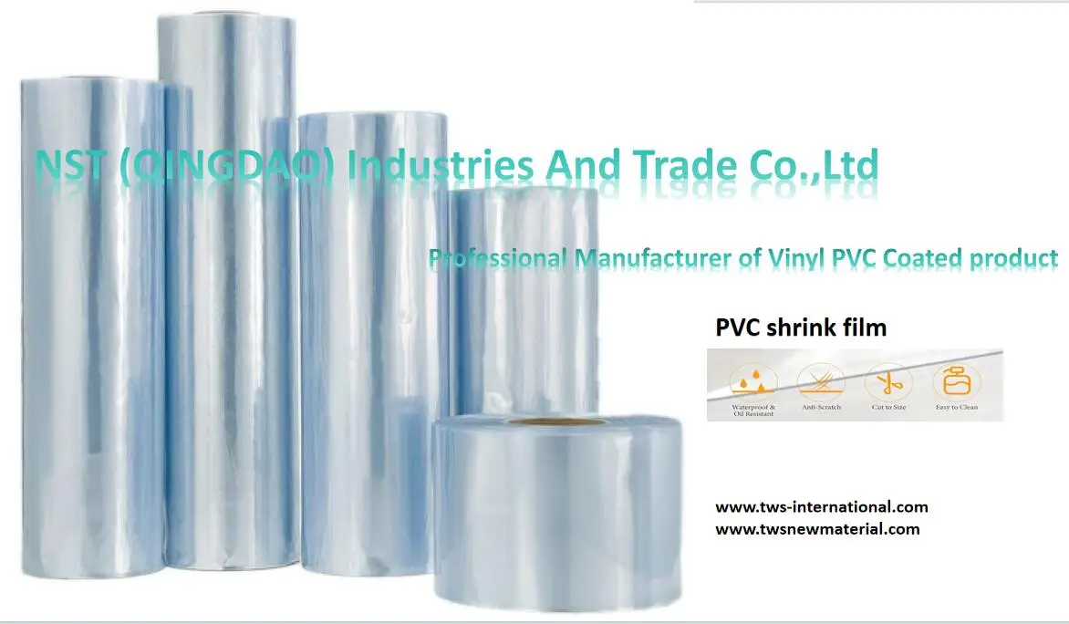 PVC shrink film roll transparent heat plastic wrap sleeve for protection package water proof