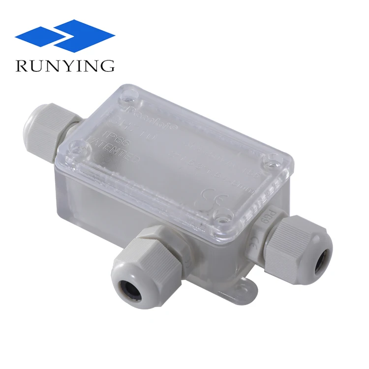 2 3 ways one cable entry two cables outlets distribution box transparent cover junction box new arrival