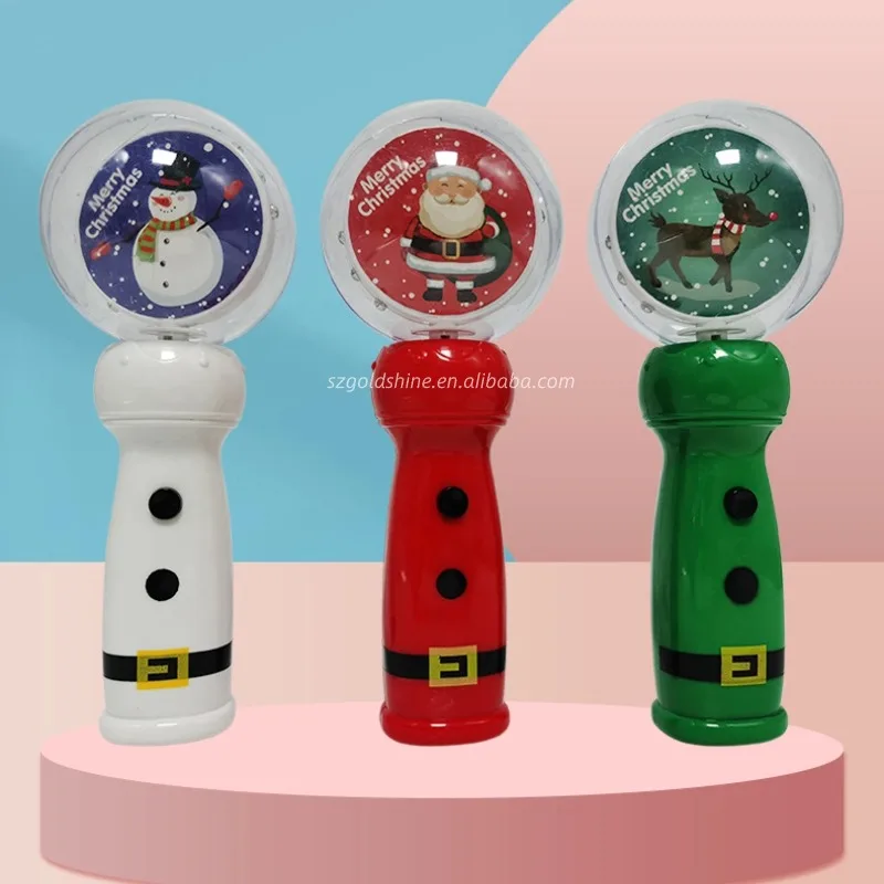 Christmas Gift Flashing Spinning Stick Santa Claus Magic Light Up Wand  Flashing Led Magic Ball santa claus Toy