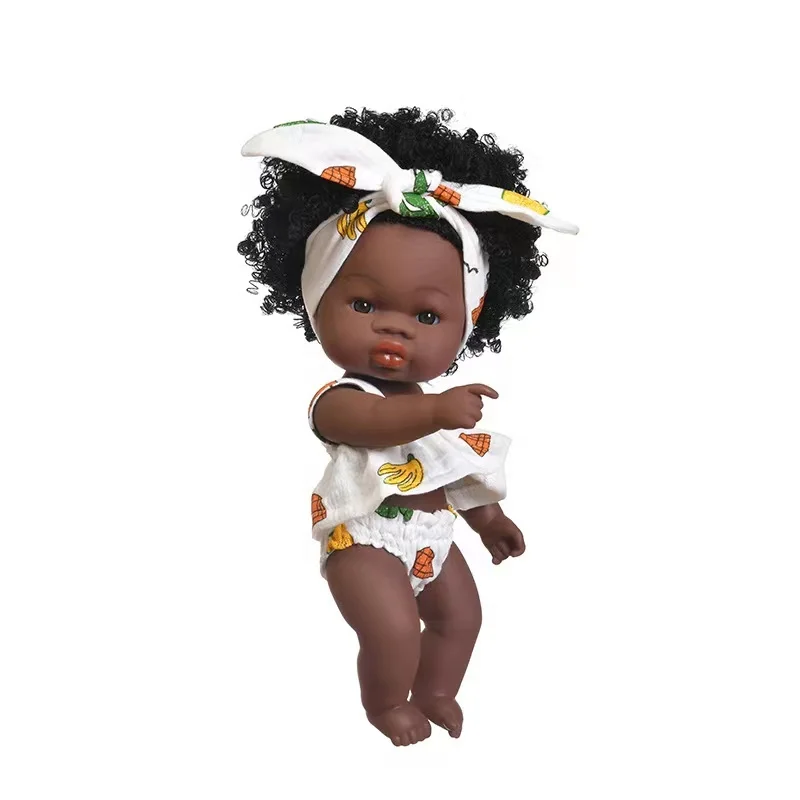 14 Inch black dolls african wholesale black Skin baby dolls Lifelike Simulation Baby Play Dolls Fun Kids Toy