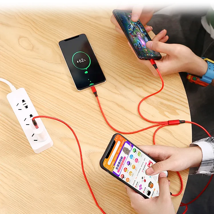 OEM ODM 3 в 1 кабель для быстрой зарядки мобильных телефонов типа c оптовая продажа для Iphone Micro Usb кабель Type-c кабели для сотовых телефонов Android