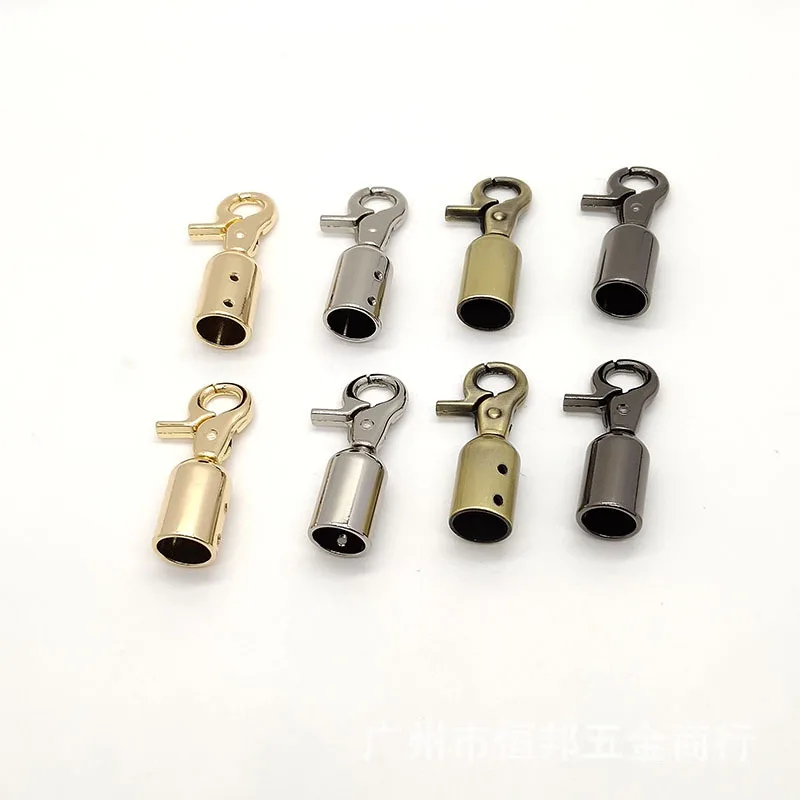 Wholesale bag hanger buckle metal tassel cap clasp hooks cord end stopper snap hook