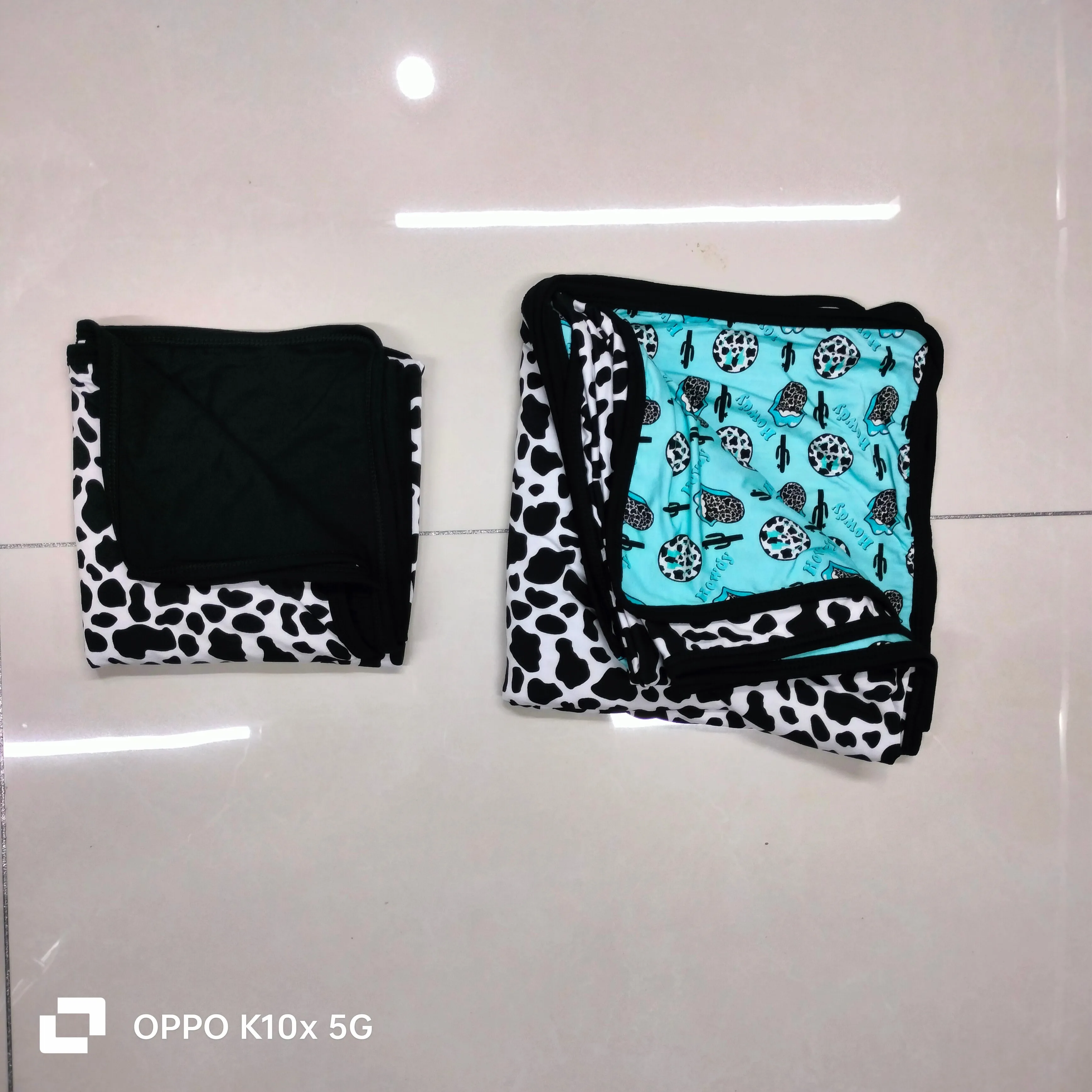 2025 Custom New Design western cow printing bamboo Blankets
