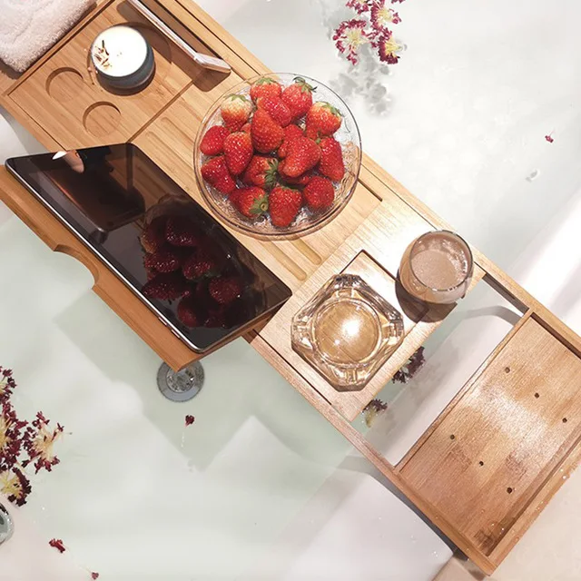  Длительная Водонепроницаемая бамбуковая Ванна Caddy Tray для
