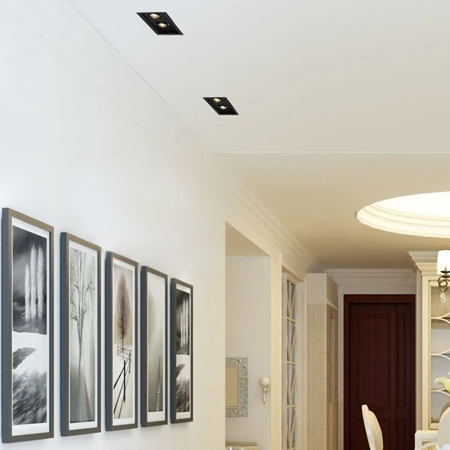 
High Quality Indoor Recessed Lighting Fixture Downlight Moving Head Led Recessed Grille Light 