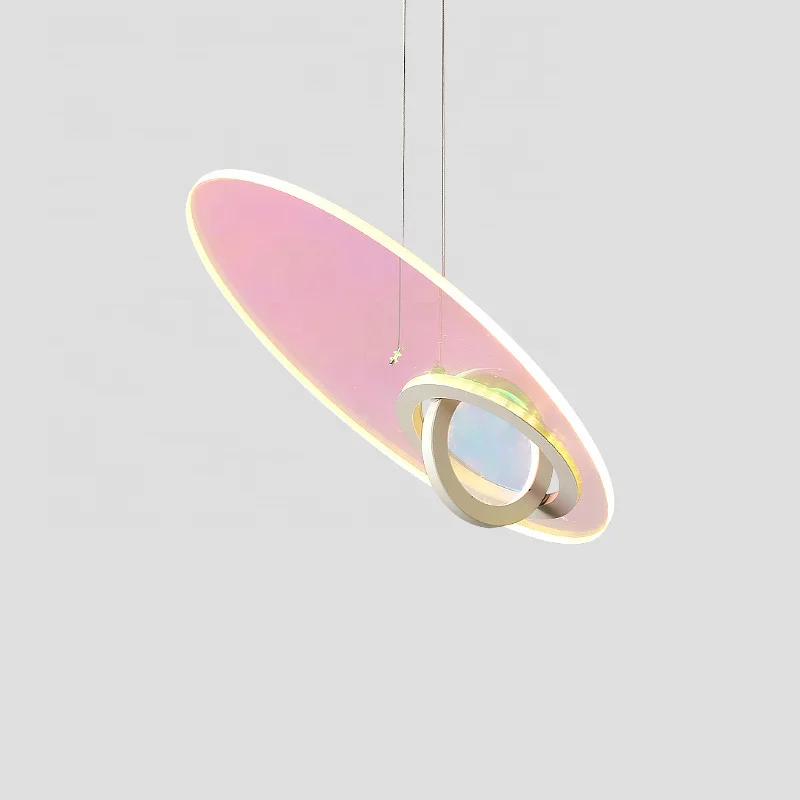 New Arrival Oval Acrylic Shade LED Chandelier Pendant Light for Dinning Room Kitchen
