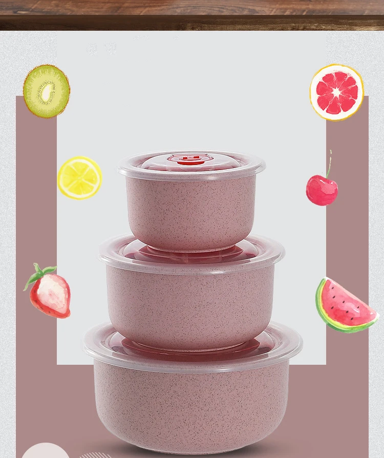Eco-Friendly Fresh Keeping Bowl With Lid Microwave Bowl Set Bento Lunch Box Food Storage Box