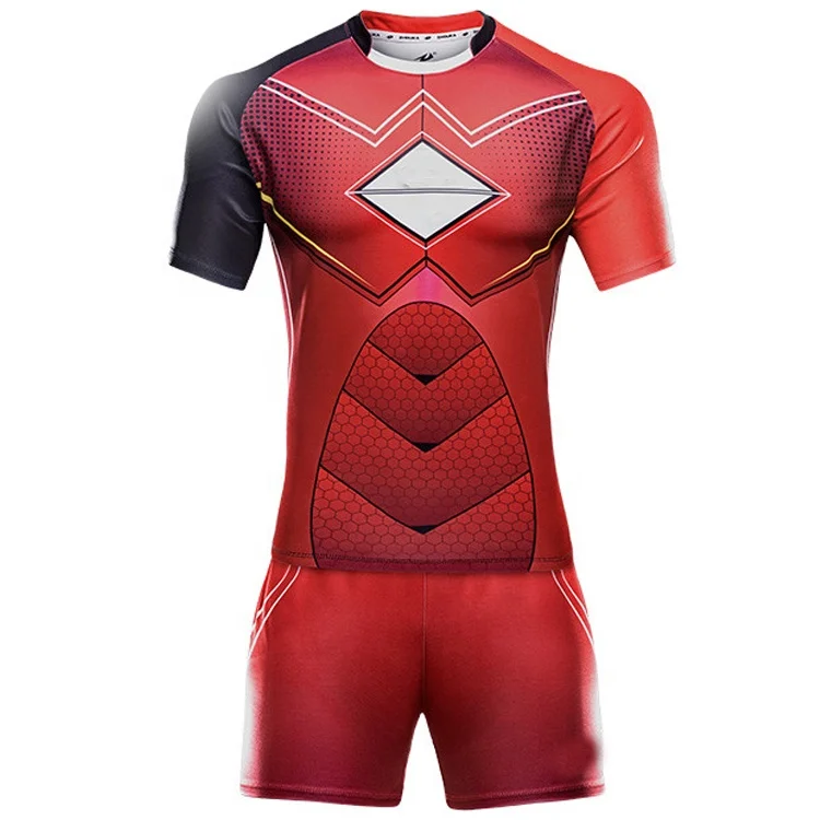 wholesale 100% Polyester rugby jersey custom new design rugby jersey green rugby tops,