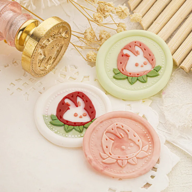 Hot Sells Strawberry Series Strawberry Necklace Strawberry Wreath Wax Seal Stamp Head