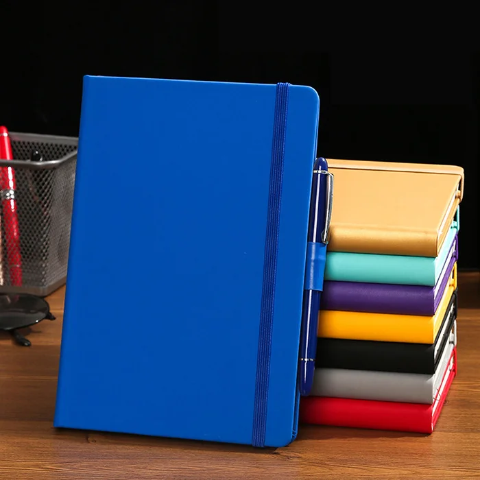 A5 pu leather hardcover journal notebooks school office supplies note book custom logo