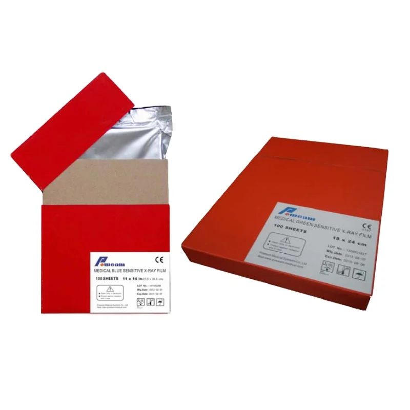 2024 Customized Medical X-Ray Film Blue/Green Photochromic 14*17 inch X-Ray Film
