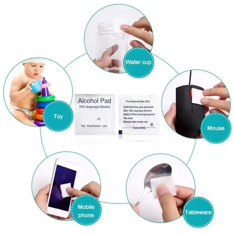 Wholesale Cheap Price 75% Alcohol Wet Wipes 100pcs Box Package Antibacterial Disinfecting Wet Wipes for Daily Cleaning