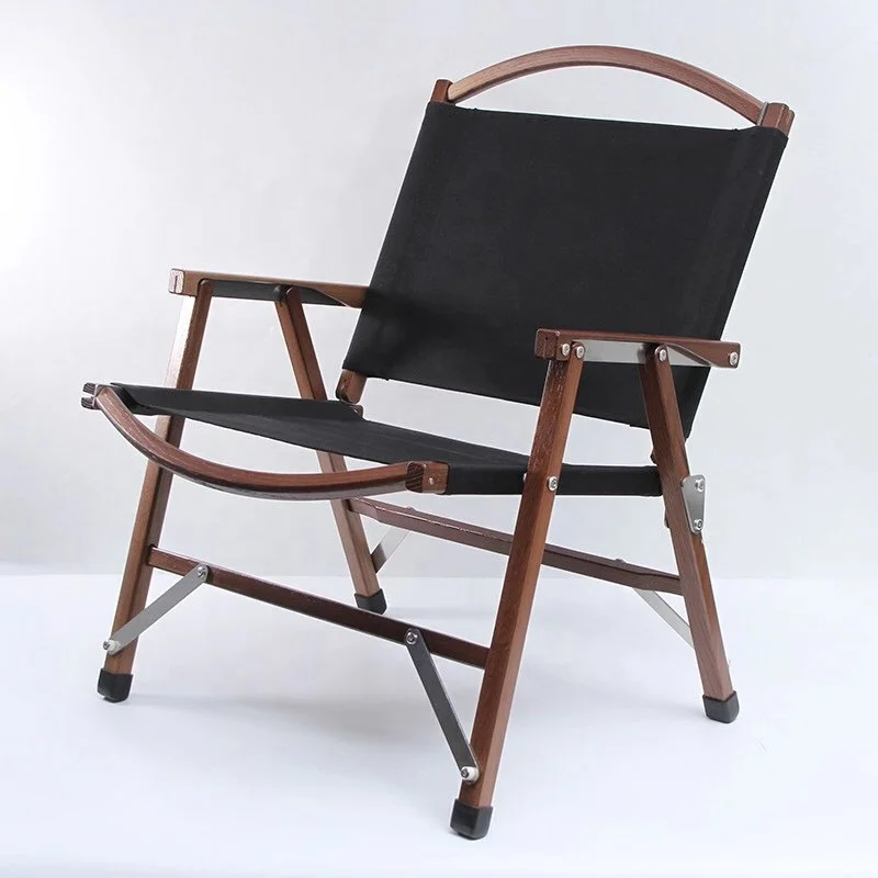 Уличный складной стул HE-1129 из Букового дерева с цветной рамой, складные стулья для кемпинга, деревянные стулья для барбекю, 1000D нейлоновая ткань с сумкой для переноски