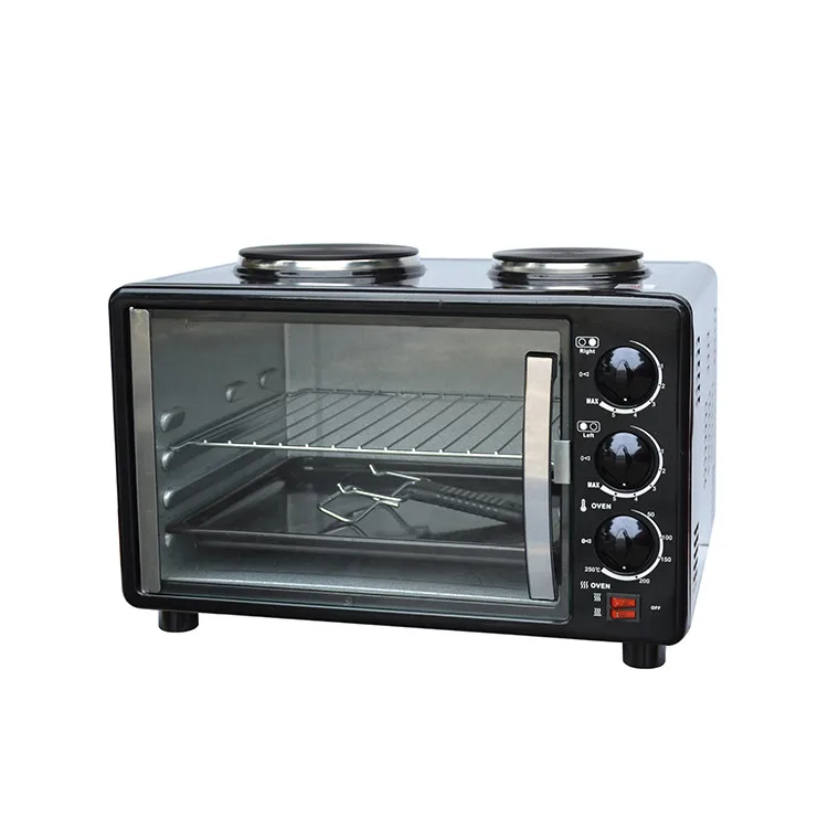 Большая духовка, 48 л, электрическая настольная печь для французского хлеба с горячей тарелкой, Двухуровневая электрическая духовка для хлеба, печь