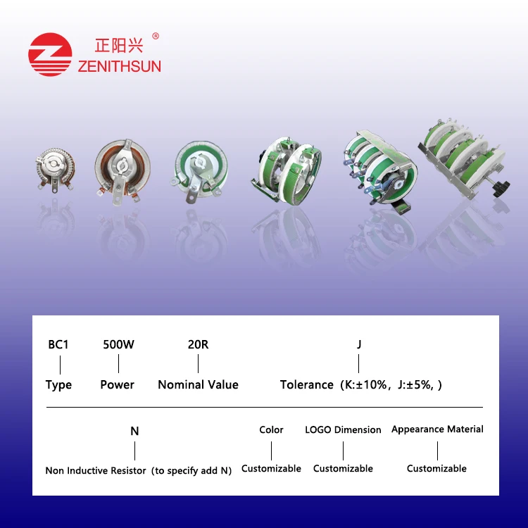 150W Ceramic Tray Wire Wound Variable Power Painted Coating Rheostat