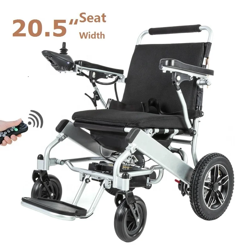 KSM-601P Elderly Anti-decubitus Latex Cushion Electric Wheelchair Portable Joystick Light with USB charge Motorized Wheel Chair