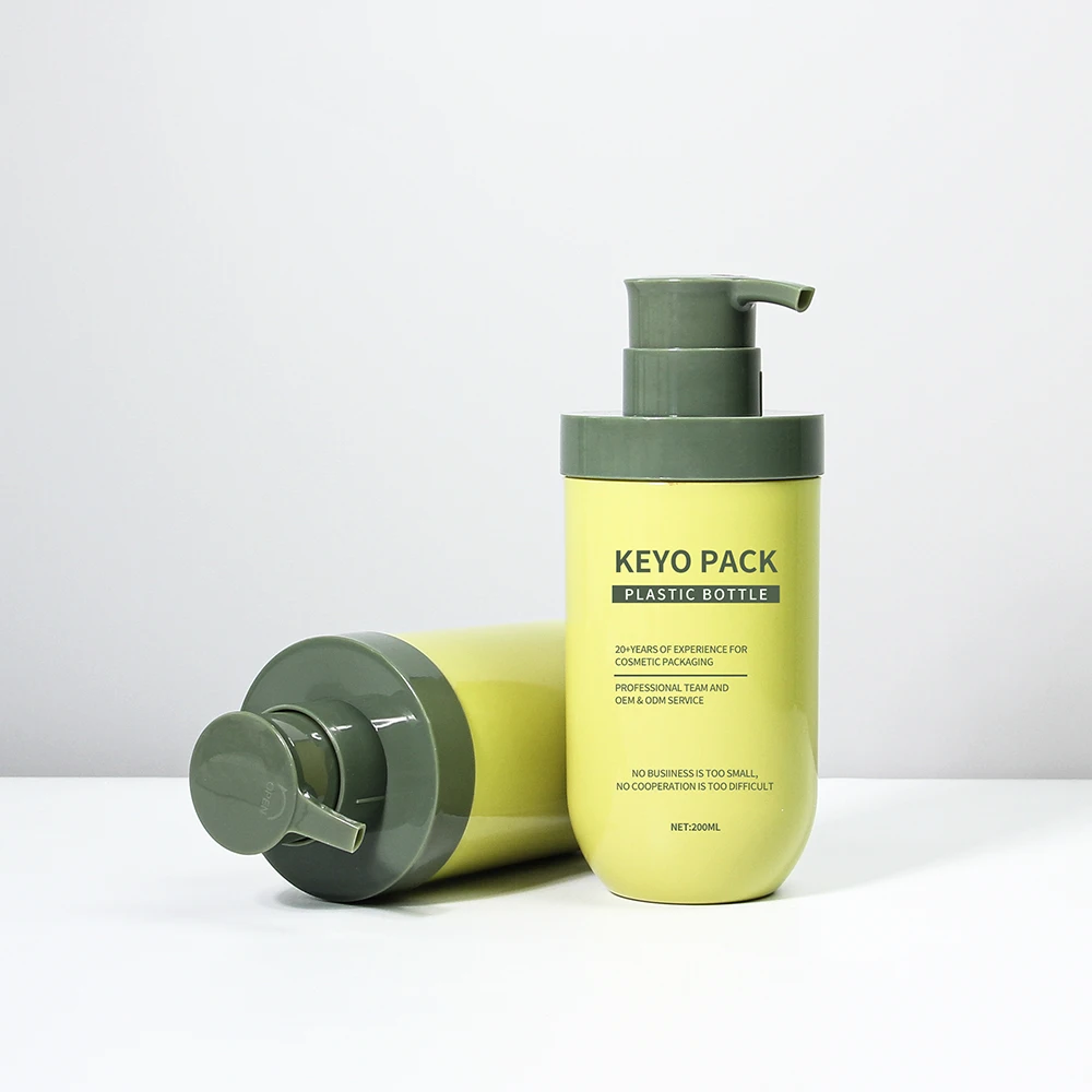 New Design Big Volume 200ml Plastic Airless Bottle With Dispenser For Body Lotion Skincare Packaging Shampoo Airless Jar