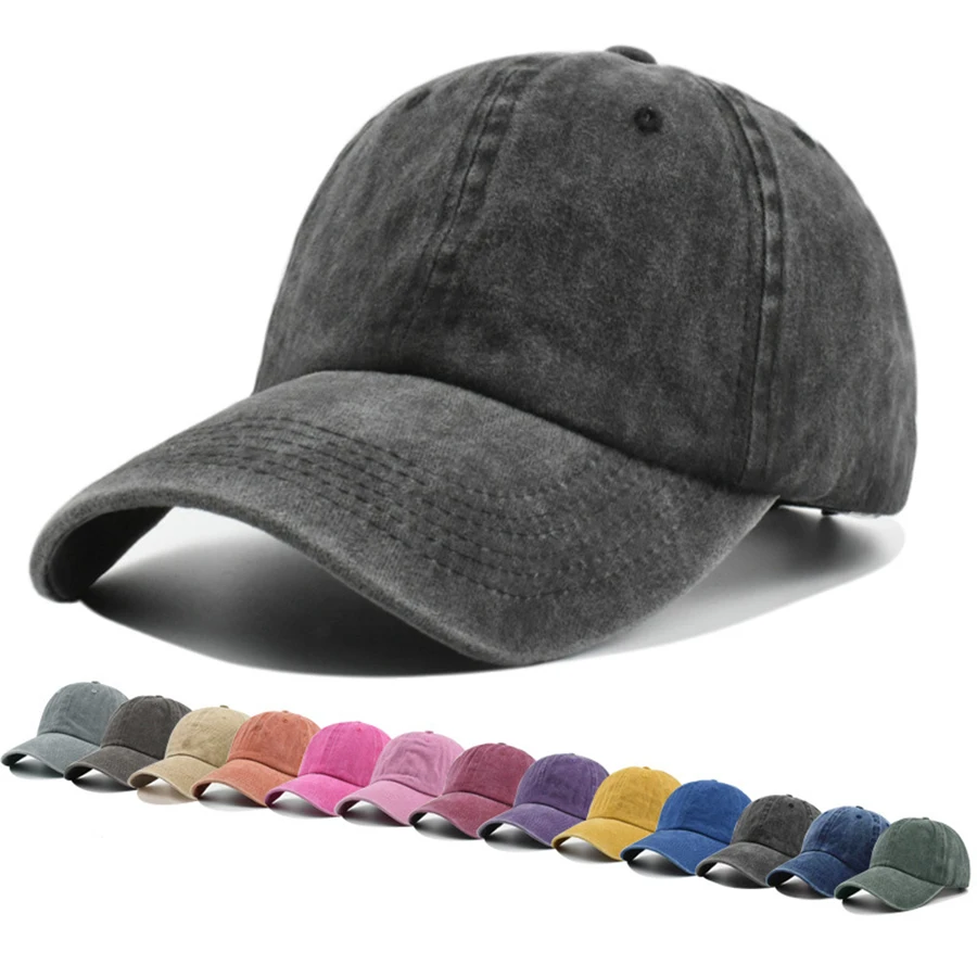 Retro Baseball Cap Duck Cap Unisex Adults Sports Hats Blank Outdoor Sports Casual Shade Washed Cotton Colors Custom
