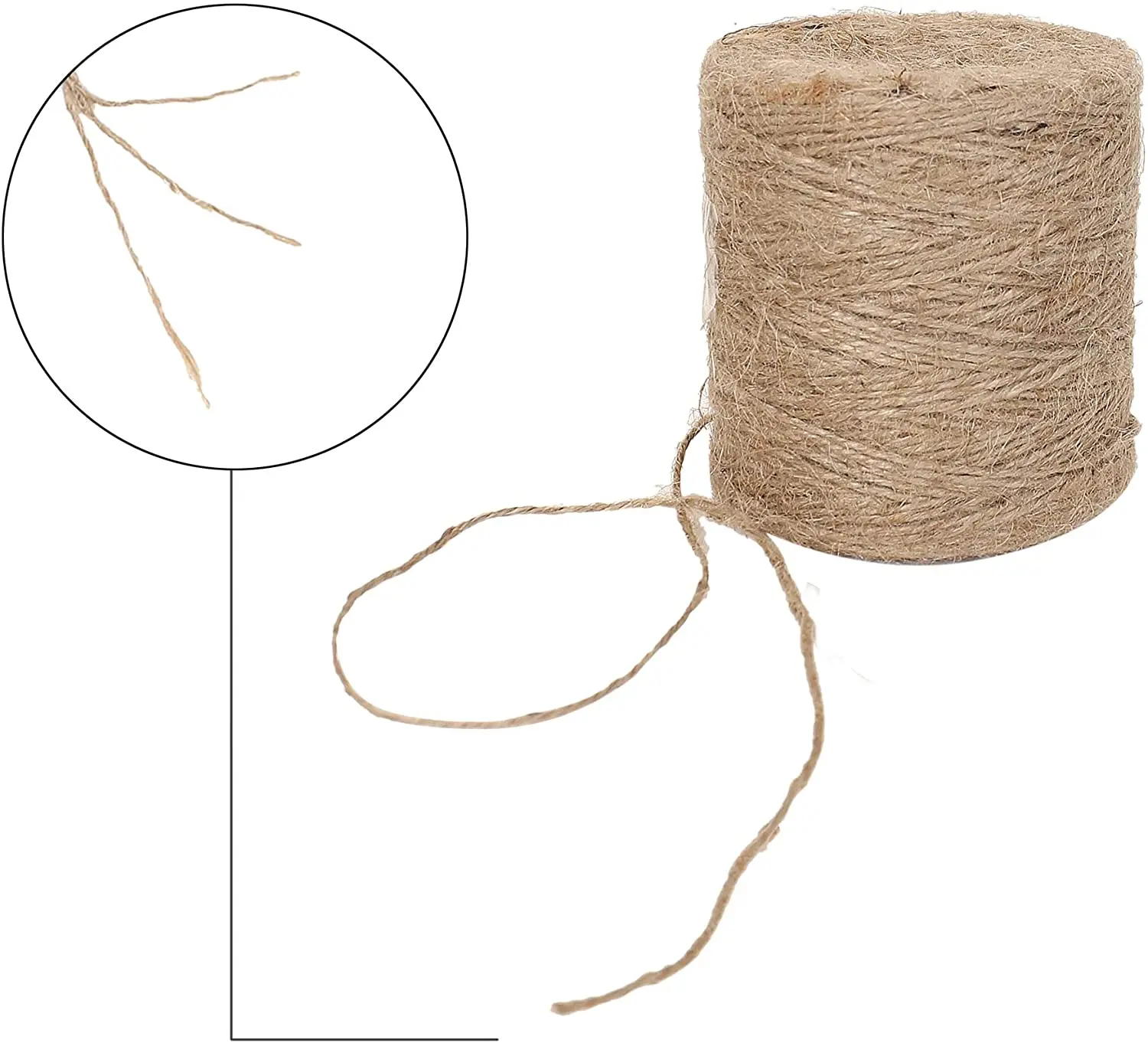 100% Natural Jute braided 2mm 3mm 4mm Twisted Rope DIY decoration Cord twine sisal manila Recyclable packaging rope