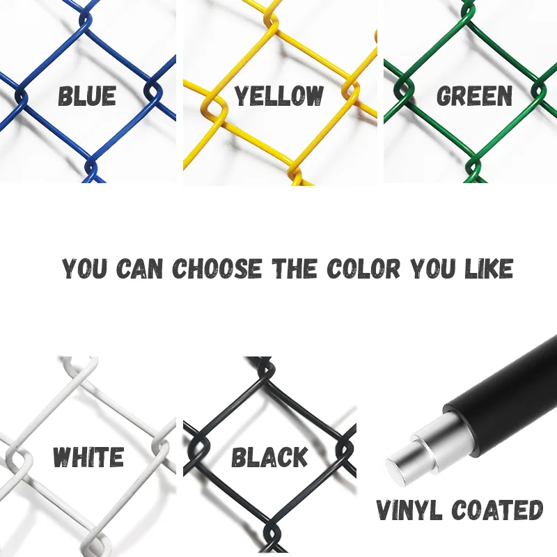 Wholesale galvanized cyclone wire mesh farm fence safety PVC coated galvanized iron diamond chain link fence