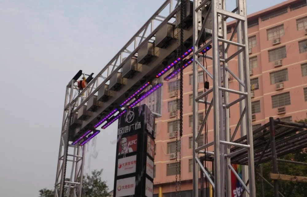 
graphic water curtain with touchpad programmer musical fountain for event announcement rent 