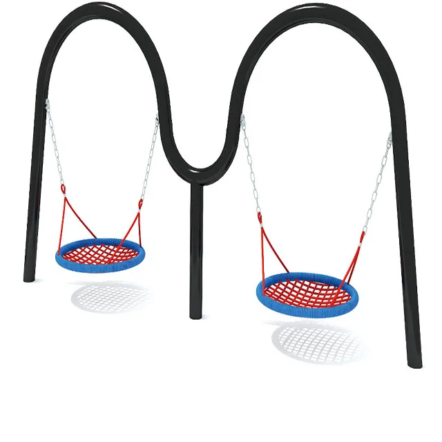 Factory supply funny outdoor amusement playground with swing and slide