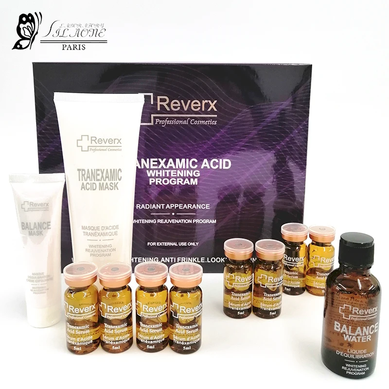 
Wholesale OEM HongKong Cosmetics Professional Skin Care Products Na-PCA Tranexamic Acid Skincare Packaging Set 