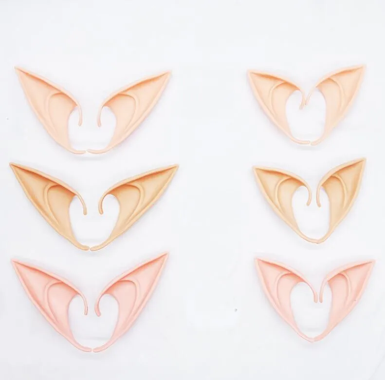 Halloween Latex 10cm 12cm Green Red Night Luminous Skin Elf Ears Cosplay