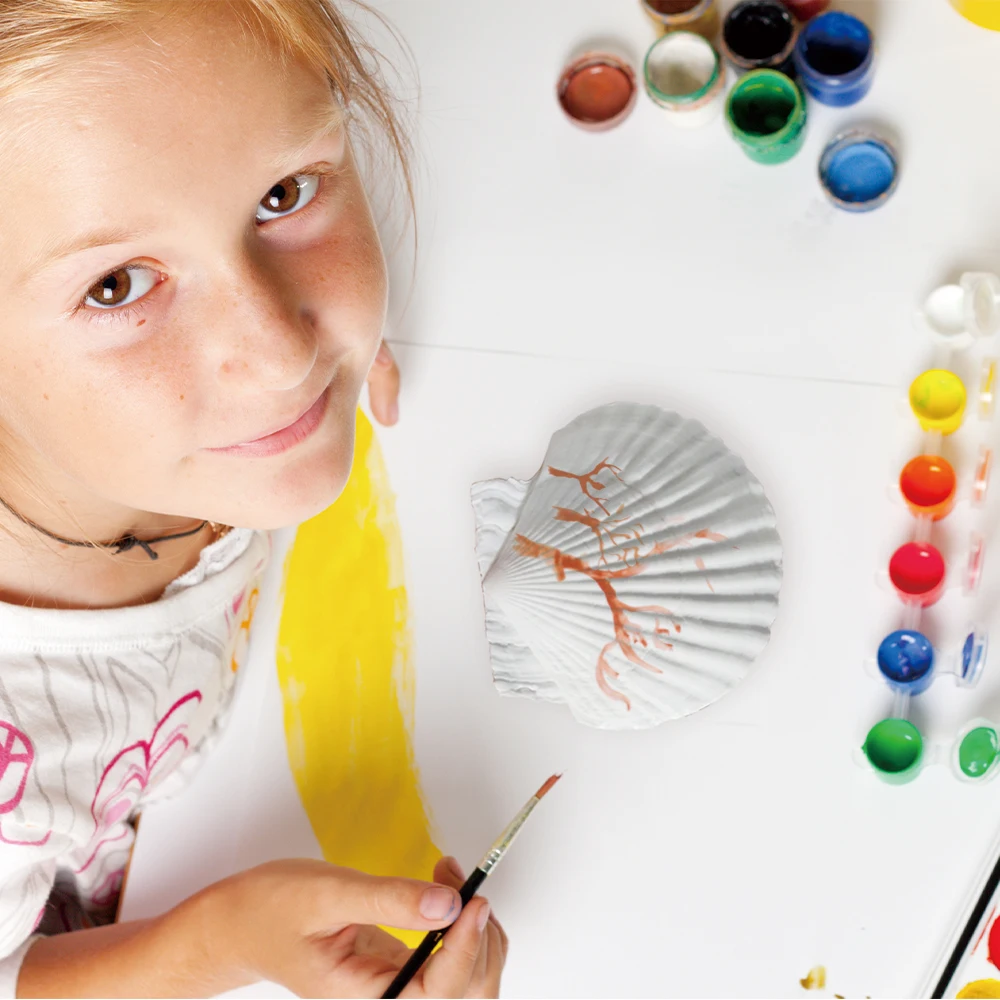 2023 Shell DIY Painting Set Kit Creative Art Activity Gift Shell Acrylic Kids Sea Shell Painting Kit