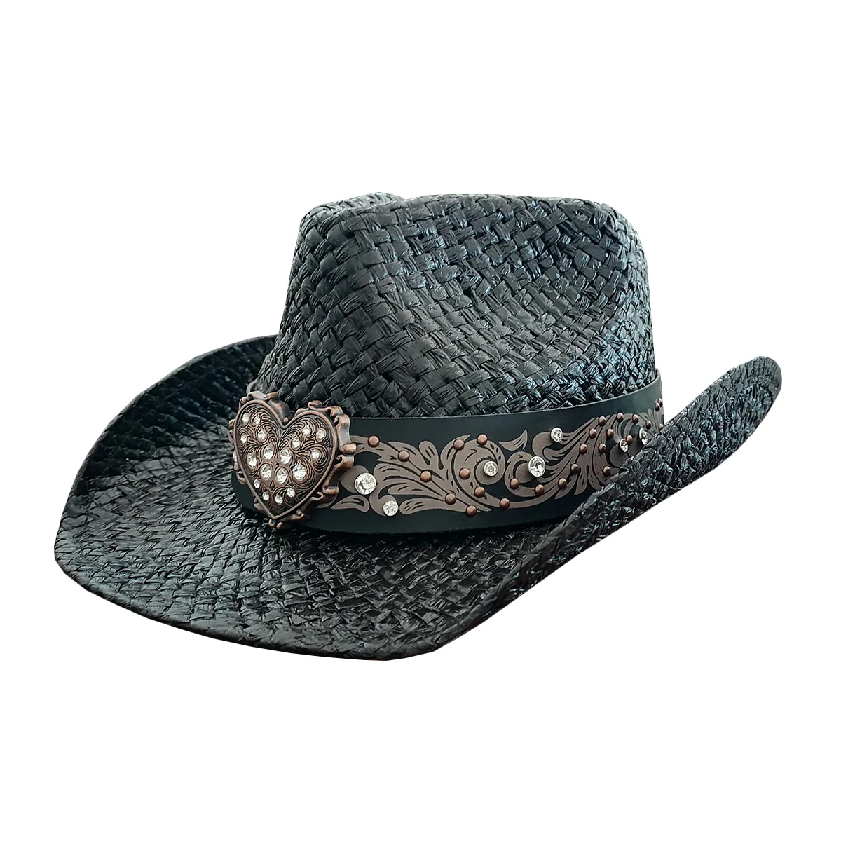 Stock Women Straw Cowgirl Hat USA American Western Texas Straw Hat Shapable Brim Sombrerosb Cowboy Hat