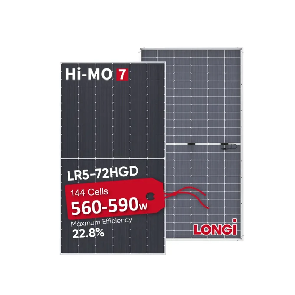Longi Solar Panel 540W 550W Mono PV Panels Bifacial Panel Solar 580W 600W 700W N Type Glass Glass Longi Himo 5 6 7 9 Modules