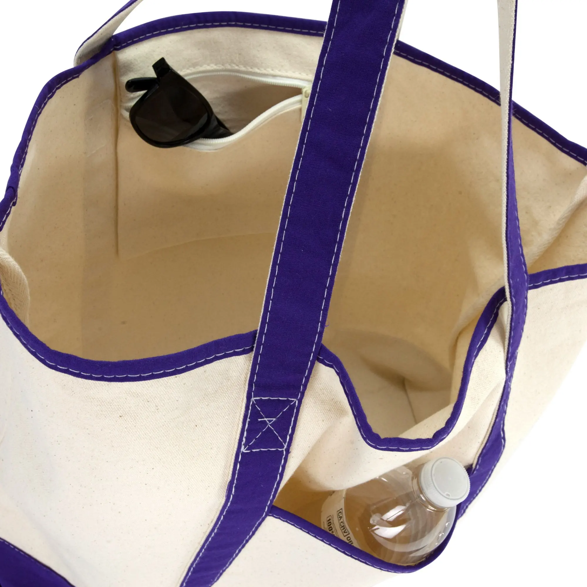 Hight Quality Heavy Cotton Canvas Bag Reusable Grocery Shopping Bag with Small Pocket for Food