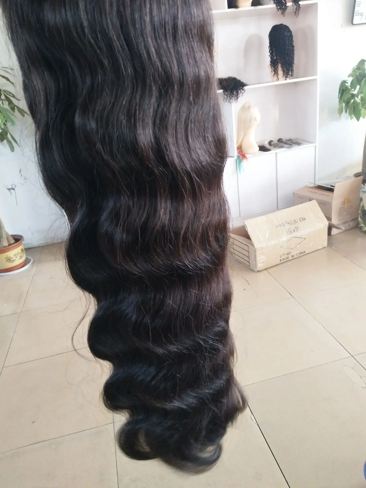 best sale front lace human hair wig body wave virgin in stock
