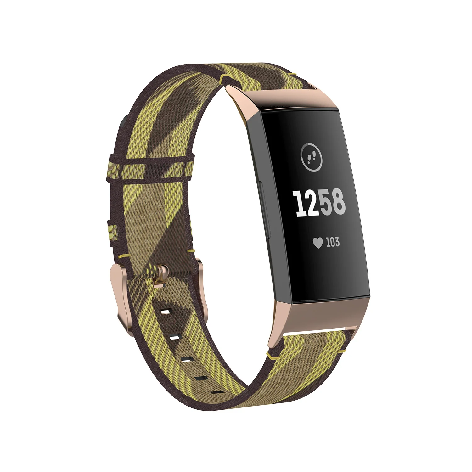 Qiman Fashion Military Nylon Woven Watch Strap for Fitbit Charge 3 SE Charge 4 SE Durable Watch Band For Fitbit Charge 4